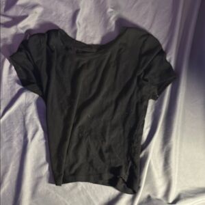 Black Short Sleeve Top